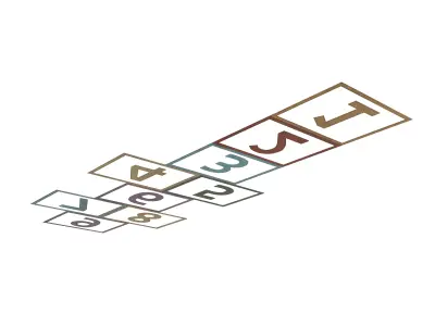 Hopscotch V1 003 Low-poly 3D model