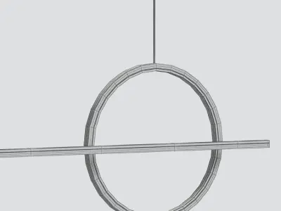 Tricolor Nordic Chandelier Led Pendant 3D model