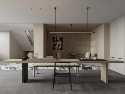 apartment interior scenes     3D model 8