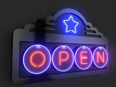 Open Sign 1 3D model