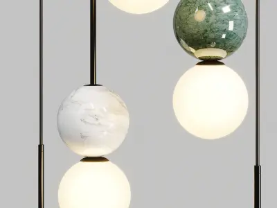 dalt aromas pendant light Low-poly 3D model