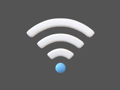 Wifi Symbol v3 013 Low-poly 3D model