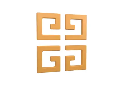 Givenchy Logo v1 002 Free low-poly 3D model