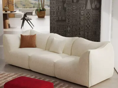 Pixels and Flowers living room interior scene 3D model