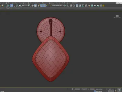 Faceted Glass Single Light Wall Sconce Low-poly 3D model
