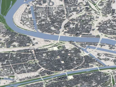Mannheim City Germany 3D model