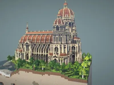 Catedral for Minecraft  Low-poly 3D model