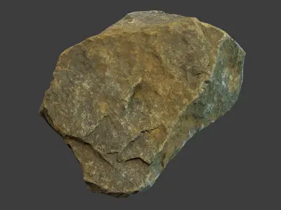 Boulder 2 rock Low-poly 3D model