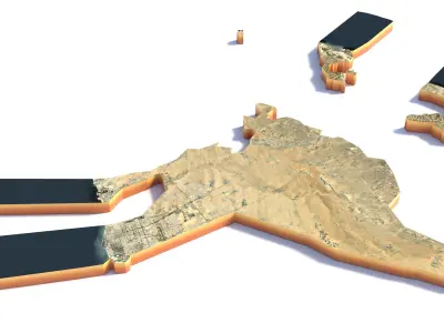 Sharjah City United Arab Emirates UAE 3D model