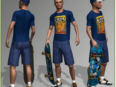  White Skater 11414 tris 