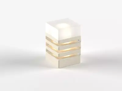 LightBox square lamp with light in middle 3D model
