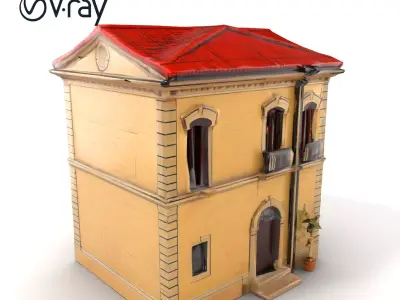 Antique Italian Villa Architecture model pack Low-poly 3D model