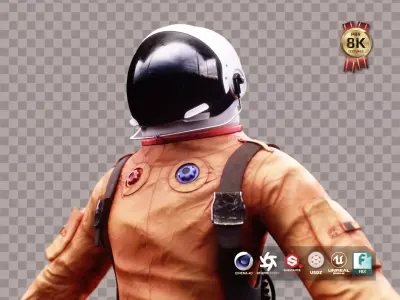 Astronaut Space Suit Low-poly 3D model