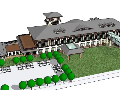 vacation spot-Resort-Fashion Leisure Hotel-0123 3D model