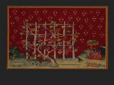 Forsaken Vineyard Tapestry  Low-poly 3D model