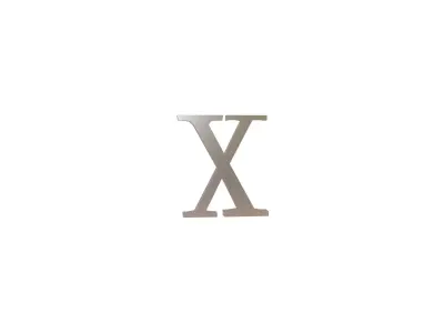 Roman Numerals 10 v1 003 Low-poly 3D model
