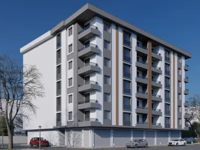 Apartment High Quality Exterior Scene Lumion 10 3D model 3D model