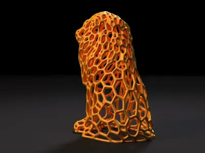 Lion Sculpture 3D print model