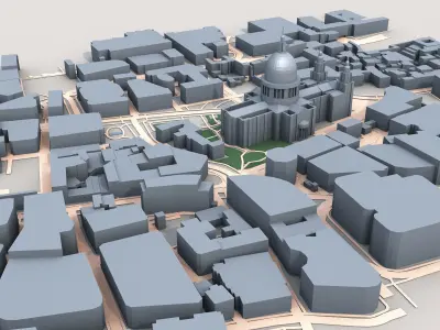 St Paul Cathedral in London  3D model