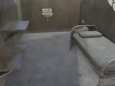 Prison Cells - Penitentiary Low-poly 3D model