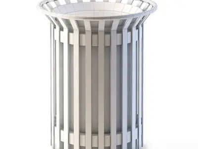 Street Trash Bin 3D model