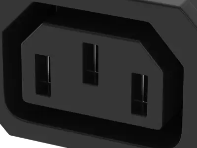 IEC 320 C13 Module 3D model