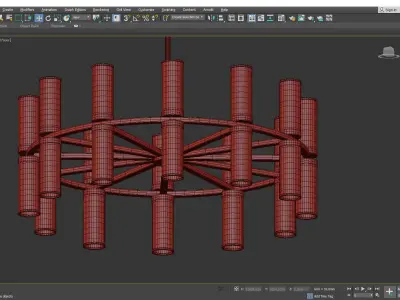 Revolve CH3090 Chandelier Low-poly 3D model