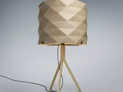 Lamp wooden 3D model