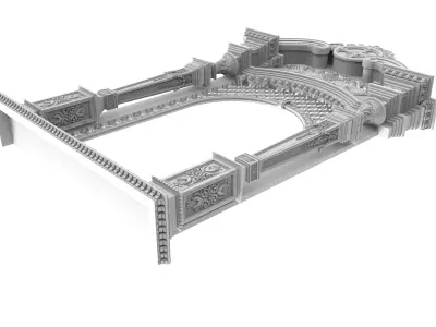 Frame 7 arched window 3D print model