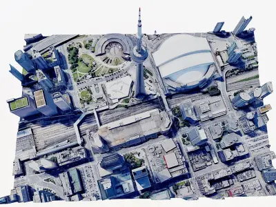 The CN Tower  Low-poly 3D model