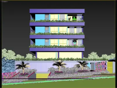 Klee Modern Exterior Building Scene 3D model