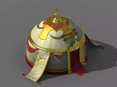 Camping-yurt-tent 05 3D model