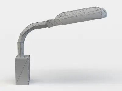 Light lamp with metal base Low-poly 3D model