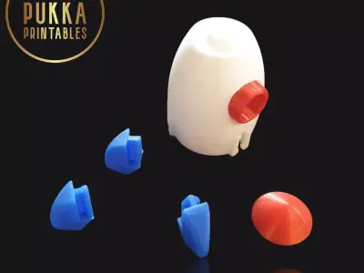 Rocket Radiator Valve Cover STL 3D Printable Radiator Valve Cap 3D print model