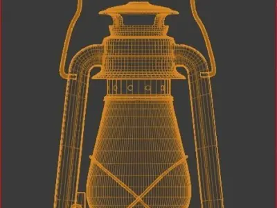 Oil Lamp 3D model 5
