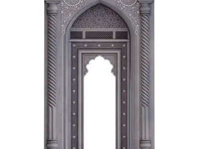 islamic arabic gate model set 782 Low-poly 3D model