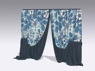 Curtain Low-poly 3D model