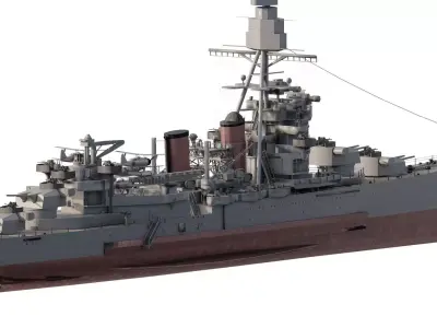WW2 JAPANESE CRUISER 3D model