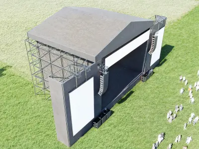 Modern Concert Stage 3D model