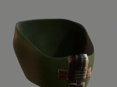Gas mask helmet 3d model scifi Low-poly  Low-poly 3D model 206