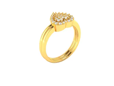 Women Ring  Render 3dm STL OBJ FBX Details 3D print model 194