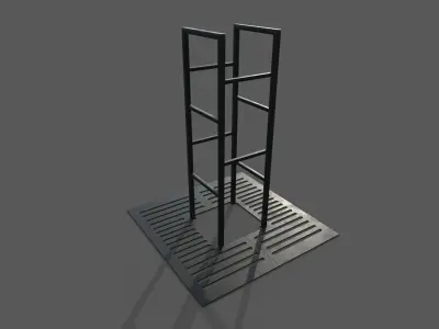 Tree grill lattice Low-poly 3D model