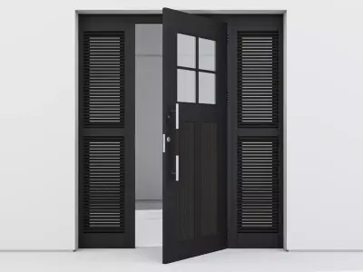 Aluminium door 83 3D model
