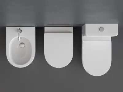 Olympia Ceramica Milady WC Low-poly 3D model