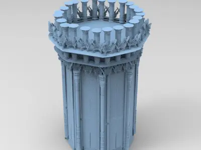 Celtic Tower 1 3D model