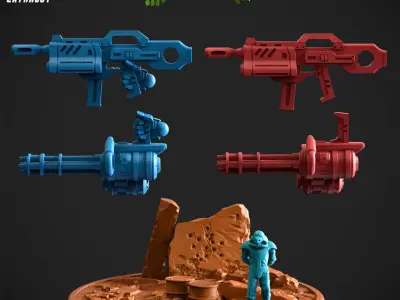 Blubbery Robot Poseable 100mm 3D print model