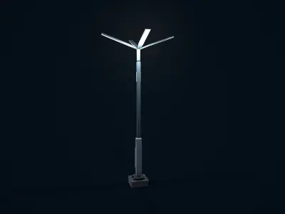 Sci Fi Street Light 3 Low-poly 3D model