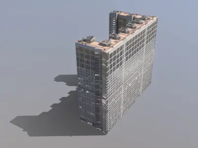 MSK Building 23 east Low-poly 3D model