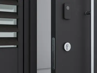 Aluminium door 44 3D model