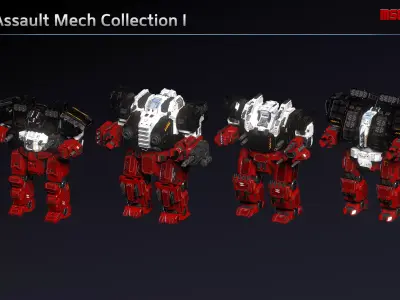 Assault Mech Collection I 3D Model Pack